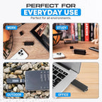 USB Audio Note Device 288-Hour Storage | Hands-Free Audio Capture | Extended Battery Life | Easy File Transfer | Compact Device for Meetings, Lectures & Personal Notes