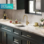 KRAUS Oletto Single Handle Kitchen Bar Faucet with QuickDock Top Mount Installation Assembly in Spot Free Antique Champagne Bronze, KPF-2600SFACB