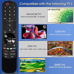 for LG Smart TV Remote,Magic Control with Voice and Pointer Function,AN-MR24GA/MR23GA/MR22GA/MR21GA/MR20GA/MR19GA Replacement for 2019-2024 LG WebOS,OLED,QNED,NANOCell,4K,8K etc.AKB76039902