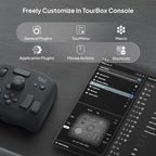 TourBox NEO - Customizable Editing Controller, Photo Color Grading Illustration Speed Editor, Intuitive Control Boost Productivity, Programmable Keyboard for Adobe CSP and More, Works with Mac/PC