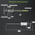 Digital Calipers, Caliper Measuring Tool with Large LCD Screen, Plastics Micrometer Caliper Digital, Auto-Off Feature, Screen Splash Proof, Switch from Inch Metric (6Inch/150mm)