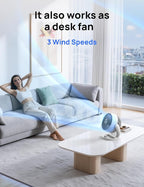 Dreo Fan for Bedroom, 12 Inches, 70ft Powerful Airflow, 28db Quiet Table Air Circulator Fans for Whole Room, 120° Adjustable Tilt, 3 Speeds, Desktop Fan for Home, Office, Kitchen