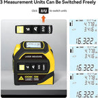 4-in-1 Digital Laser Tape Measure, 16FT Measuring Tape, 328ft Laser Distance Meter, Cross-Line Laser Ruler, Rechargeable, 3000 Uses/Charge, for DIY & Construction