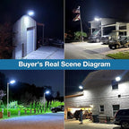 10000W Solar Street Lights Outdoor - Solar Lights Outdoor Waterproof Motion Sensor, Solar Parking Lot Lights Commercial Dusk to Dawn, LED Street Light Solar Powered for Outside, Yard
