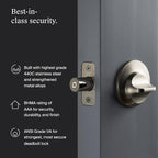 Level Lock+ (Matter) Smart Lock - World's Smallest, Most Advanced Matter-Over-Thread Deadbolt Plus Apple Home Key - Keyless and Remote Access via Apple, Alexa, Google Home, SmartThings (Matte Black)
