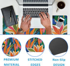 EOBKLAX Colorful Tropical Floral Large Gaming Mouse Pad,Waterproof Desk Mat for Desktop,Non-Slip Rubber Base Mousepad with Stitched Edges for Laptop Office and Home 35.4X15.7 Inch