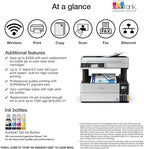 Epson EcoTank Pro ET-5180 Wireless Color All-in-One Supertank Printer with Scanner, Copier, Fax Plus Auto Document Feeder and PCL/Postscript, White, Large