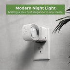 L LOHAS LED Night Lights Plug into Wall, Night Light Projector, Dusk to Dawn Sensor, Rotating White Nightlight for Kids, Soft White Ambient Lighting for Bathroom, Gaming Room, Gifts,1 Pack