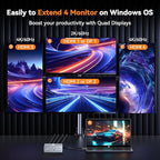 TobenONE Quad Monitor Docking Station with 4 HDMI, 18-in-1 DisplayLink Docking Station with 120W Charger, Dock for Thunderbolt 4/3 Laptops, USB-C Windows, MacBook(4 USB, 2 USB-C, Ethernet,SD/TF,Audio)