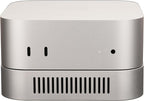 Psitek Mac mini M4 Stand, Silver Holder for Mac mini 2024-2026 Ventilation Heat Dissipation Cooling Desk Mount Accessories