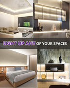 HitLights White COB LED Strip Lights 4000K, 12V Tape Light 16.4ft, 2640 LEDs, 426 lm/ft, CRI 90+, IP30, Premium High Density Lighting for Kitchen, Cabinets, Room, UL Listed(Power Source Not Included)