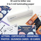 SINCHI 9-Inch Thermal Laminator, 3–5 Mil, 3-Min Warm-Up, Compact Lamination Machine with 10 Pouches, Jam Release Lever, Auto Shut-Off, One-Touch Operation for Home, Office, School