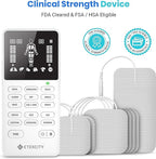 Etekcity 4-Channel Rechargeable TENS Unit,FSA-HSA Eligible Muscle Stimulator for Pain Relief, After-Exercise Relaxation, Physical Therapy, 8 Electrode Pads, Back,Neck,Shoulder,Sciatica, Period Cramps