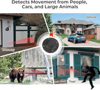 eMACROS Single Base Station Long Range Solar Wireless Driveway Alarm & Detector-Security Alert System-Monitor & Protect Outside Property (Incompatible with APP), Plug in to Use