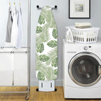 Extra Thick Ironing Board Cover and Pad, 15x54 Ironing Board Cover, Resist Scorching and Staining,Elastic Edges,Green Leaves Tropical Palm Leaf