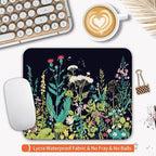 Armanza Square Mouse Pad Midnight Flowers,Personalized Premium-Textured Custom Mouse Mat Design,Washable Mousepad Cloth,Non-Slip Rubber Base Computer Mouse Pads for Wireless Mouse