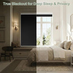 ZSHINE Motorized Blackout Window Blinds Customize Width (23-95 Inches) Remote Control Wireless and Rechargeable Roller Shades Blinds for Windows, Home, Office, Hotel, Club, Restaurant(82010M)