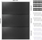 Daanxw Peg Board, 3 Pack 16-Inch X 36-Inch Heavy Duty Steel Pegboard,Heavy Duty Black Pegboard for Walls, Garage, Workbench, Craft Room Tool Organization, Metal Pegboard Panels(Black)