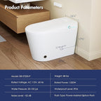 Eridanus Smart Toilet with Bidet Built in, One Piece Bidet Toilet for Bathrooms, Auto Open/Close with Digital Display, Foot Sensor Flush, Warm Water Wash & Dryer, Elongated Heated Seat, White
