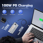 intpw P9 PRO USB C Hub 10Gbps, 9-in-1 USB C Docking Station with 4K@60Hz HDMI, Type-C & 2 Type-A 3.2, 2 USB-A 2.0, PD 100W, SD/TF Port,Aluminum USB Hub for Laptop, iPhone 17 Series, MacBook Air/Pro