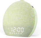 Geuuap Sunrise Alarm Clock White Noise Sound Machine for Bedroom | Natural Wake-Up Light with 30 Soothing Sleep Aids, Bluetooth Speaker, Dimmable Clock, Screen-Free Design for Baby Kids-Matcha Green