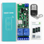 Newgoal 2-Channel Ewelink App Remote Control WiFi 433MHz RF Wireless Switch Relay, self-Locking, Interlock Mode, Used to Access and Control Smart Garage Doors, Compatible with Alexa Goolge