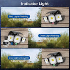 ESLIGHTION Solar Motion Sensor Outdoor Lights, 3 Modes LED Security Flood Light with Remote Control, IP65 Waterproof Solar Powered Outside Wall Light for Garden Patio Garage Yard (Black, 2 Pack)
