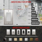 ENERLITES Decorator Switch or Outlet Metal Wall Plate, Stainless Steel 201, Corrosion Resistant, Size 1-Gang 4.50" x 2.76", 7731-PC, Polished Chrome, Silver