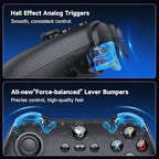 AceGamer Pluto 2.4G Wireless Bluetooth Controller for PC/Switch/Switch 2/iOS/Android/Steam,TMR Joysticks,Hall Effect Triggers,4-Motors Vibration,1000Hz Polling Rate,Force-balanced Lever Bumpers,Pragrammable Back Buttons