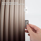 Art3dwallpanels Slat Wall Paneling, 4 Pack Glossy Metal Finish WPC Soundproof 3D Wall Panels for Interior Wall Decor, Fluted Textured Panel Wall Slats, Sample