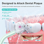 COSLUS Water Dental Flosser Teeth Pick: Portable Cordless Oral Irrigator 300ML Rechargeable Travel Irrigation Cleaner IPX7 Waterproof Electric Flossing Machine for Teeth Cleaning C20(F5020E) Green
