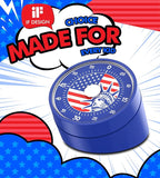 Rosenpatio Visual Timer for America Flag - Timers for Classroom Teachers 60 Minutes Countdown Home School Study Tool, Non-Ticking Rotating Timer for Exam Work Kitchen Office Gym, 1 Pack