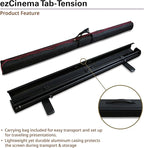 Elite Screens ezCinema Tab-Tension, 90-Inch Portable Floor Rising Projector Screen, 4:3, Tab-Tensioned Scissor-Backed, Manual Pull Up Projection Screen+Carry Bag, Home Office Classroom, Black- FT90XWV