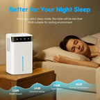 DEVERSE Max 5 Pints Smart Dehumidifier for Home/Bedroom/Basement, 600 Sq.Ft Coverage, with Drain Hose, Smart Humidity Control & Large Tank