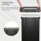 EKO Urban 24 Gallon/90 Liter Open Top Stainless Steel Slim Commercial Trash Can, Tall Kitchen Trash Bin, Heavy-Duty Commercial Grade Large Garbage Bin for Home, Office, Hotel, Restaurant, Matte Black