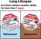 Video Surveillance Signs (2 Pack) 12 x 12 Rust Free .040 Aluminum Security Warning Reflective Metal Signs, Indoor or Outdoor Use for Home Business CCTV Security Camera, UV Protected & Waterproof