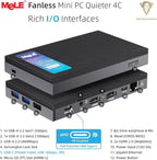 MeLE Fanless Mini PC Quieter 4C, N100 16GB RAM 512GB Storage Win 11 Mini Computers, Micro PC with Full-Functional USB-C, 2.4G/5G WiFi, 4K Triple Screen on Home, Office, Education, Astrophotography