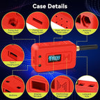 Meshnology 1 Set ESP32 Lo Ra V3 Module Board with 915 MHz Antenna + 3000mAh Battery + Case - with WiFi Blue Tooth SX1262 CP2102 0.96” OLED Display Type C for Ar duino Mesh Tastic IOT (N35, Red)