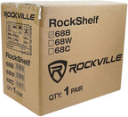 Rockville Pair RockShelf 68B V2 400W Black 6.5" Home Bookshelf Speakers, 8 Ohm, Kevlar Woofers, Silk Dome Tweeters, Wall-Mountable, for Home Theater and Stereo Systems
