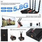 Wireless HDMI Transmitter and Receiver,250m(820ft) Wireless HDMI Extender Kit with Loop Out,2.4/5.8GHz 1080P Full HD for Streaming from DSLR,Laptop,TV Box,PS4 to TV/Projector IR Support.