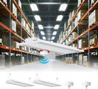 2 Pack 400W LED Linear High Bay Light 4FT, Adjustable 400W/320W/240W/100W With Motion Sensor, 60000LM, 120-277V, 0-10V, 5000K, Commercial Linear High Bay Led Shop Lights for Warehouse Workshops, UL