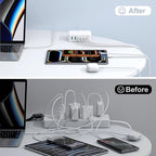 USB C Fast Charger, 150W 6 Port Desktop PD GaN Fast Charger Charging Station Block 65W USB C Laptop Power Adapter for MacBook Pro/Air iPad iPhone 17 16 15 14 13 Pro Max Galaxy S24 Note 20 Pixel