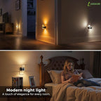 L LOHAS LED Night Lights Plug into Wall 2 Pack, Dimmable Night Light with Dusk-to-Dawn Sensor, Cool White/Soft White/Amber 3 Color Light, Adjustable Brightness, Bubble Nightlight with Rotatable Plug