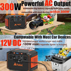 Takki 300W Solar Generator 240Wh Portable Power Station with 40W Foldable Solar Panel Power Bank with 110V AC Outlet USB DC for Emergency CPAP Outdoor Camping Home Use Blackout