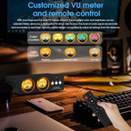 Douk Audio L3 RCA Audio Switch 1 in 3 Out & 3 in 1 Out, 3 Channel Switcher Selector Box with Remote Control & VU Meter & Bypass for PC, Amplifier, Speaker