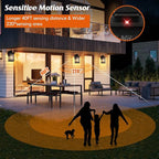 Motion Sensor Outdoor Light Fixture Wall Mount, Dusk to Dawn Oil-Rubbed Bronze Waterproof Outside Porch Light with E26 Base, Anti-Rust Exterior Wall Lantern with Bubble Glass for House Garage Garden