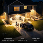 XXBSAZ 100W LED Flood Lights Outdoor, Plug-in & Hardwired Security Lights, IP66 Waterproof 6500K Daylight for Driveway, Garage & Backyard (2 Pack)