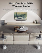 ULTIMEA Skywave X70 7.1.4ch Professional Wireless Surround Sound System for TV w/Dolby Atmos, 980W Sound Bar with 10" Wireless Subwoofer, 20Hz Low Frequency, GaN Amplifier, 4K HDR Pass-Through