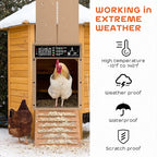 Asfrost Automatic Chicken Coop Door Solar Powered Automatic Chicken Door with Timer & Light Sensor, Anti-Pinch, Durable Aluminum Auto Chicken Door, Charge with 7W Solar Panel & USB - Brown