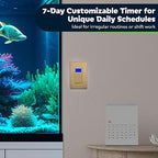 TOPGREENER Digital Astronomic Timer Switch, 7-Day Programmable Sunrise Sunset Timer for Lights, Fans, & Motors, Single-Pole or 3-Way, Neutral Wire Required, UL Listed, TGT01-HN-GD, Gold